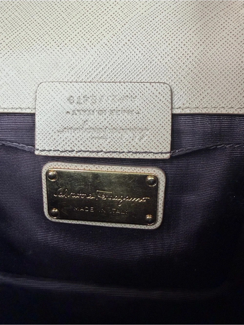 Salvatore Farragamo Leather Ginny Mini Vara Purple Crossbody Bag